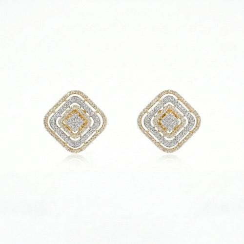 Geometric Square Stud Earrings