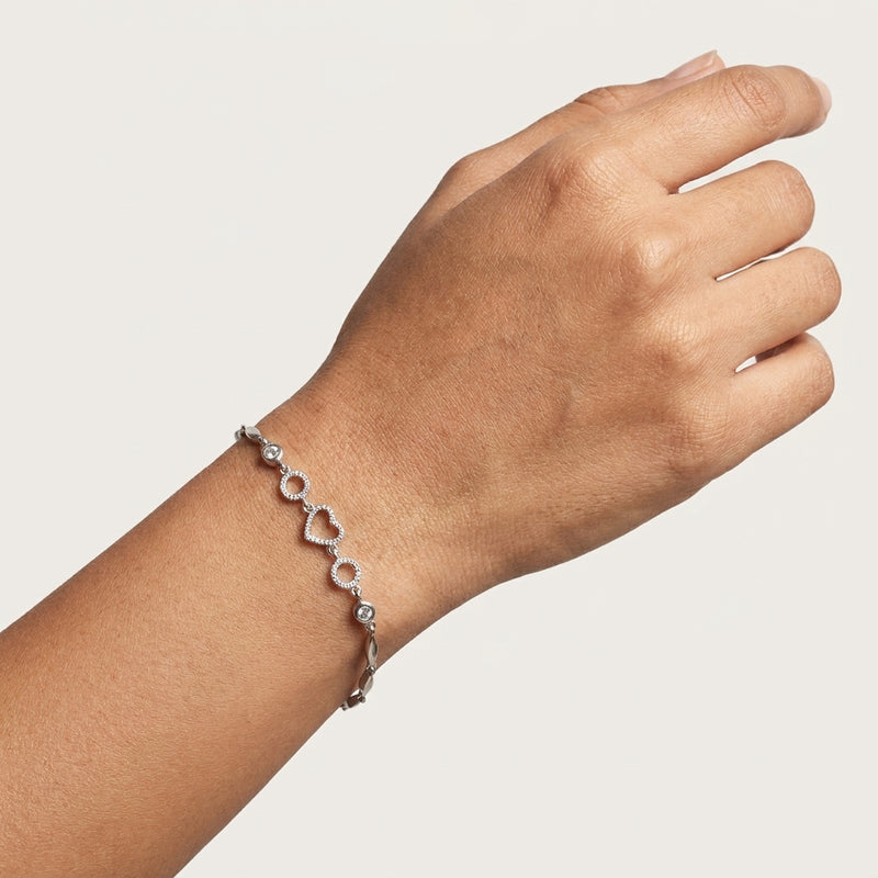 Eternal Heart Silver Bracelet