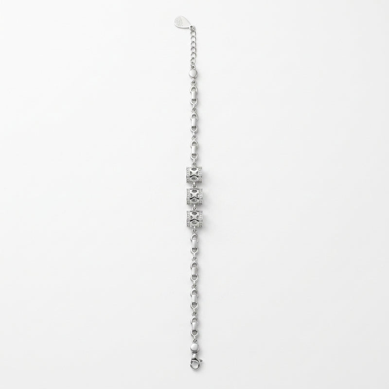 Trio Cube Silver Bracelet