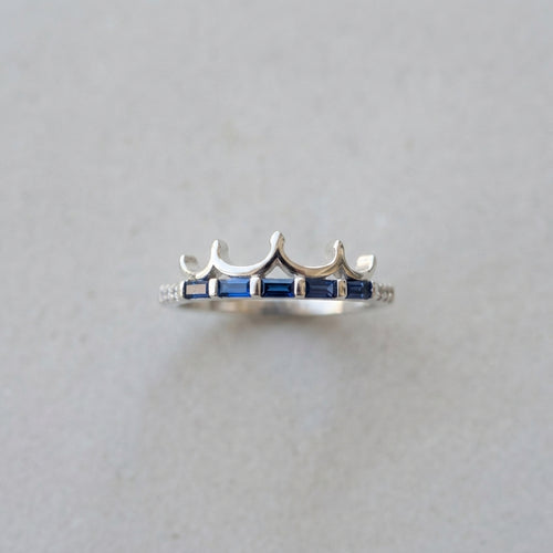Azure Crown Silver Ring