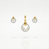 Celestial Circle CZ Pendant Set