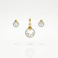 Celestial Circle CZ Pendant Set