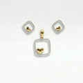 Minimal Square CZ Pendant Set