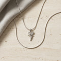Fairy Angel CZ Silver Pendant Necklace