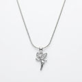 Fairy Angel CZ Silver Pendant Necklace