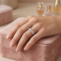 Twin Oval Pavé CZ Silver Ring