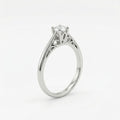 Elegant Solitaire CZ Adjustable Silver Ring