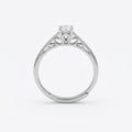 Elegant Solitaire CZ Adjustable Silver Ring