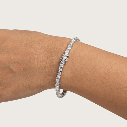 Classic CZ Tennis Silver Bracelet