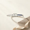 Interlock CZ Silver Bracelet