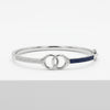 Interlock CZ Silver Bracelet