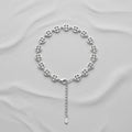 Floral CZ Silver Bracelet