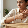 Floral CZ Silver Bracelet