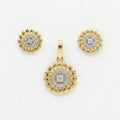 Sunflower CZ Pendant Set