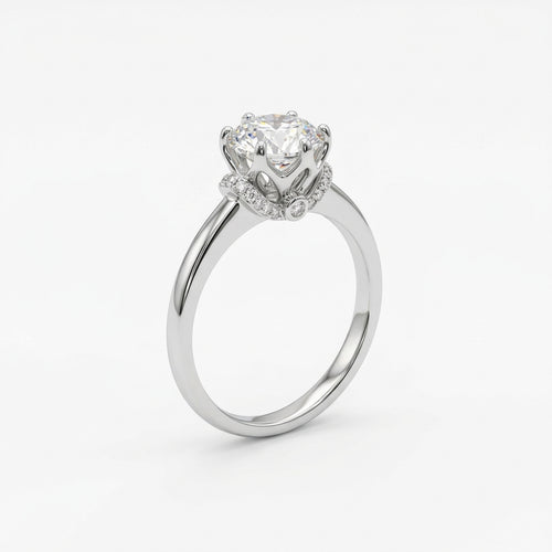 Classic Solitaire CZ Silver Ring