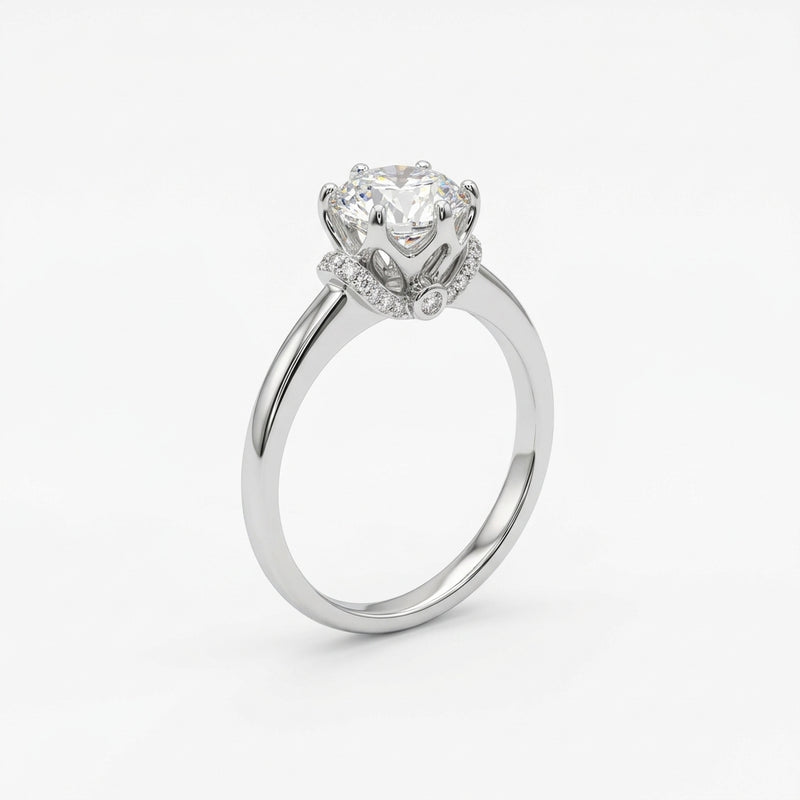 Classic Solitaire CZ Silver Ring