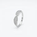 Twin Oval Pavé CZ Silver Ring