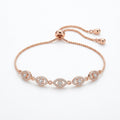 Evil Eye CZ Adjustable Silver Bracelet
