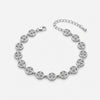 Floral CZ Silver Bracelet