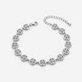 Floral CZ Silver Bracelet