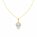 White Heart Halo Pendant