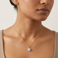 White Heart Halo Pendant