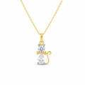 White Cat CZ Pendant
