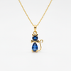 Blue Cat CZ Pendant