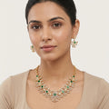 Emerald Floral Necklace Set