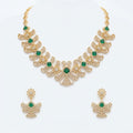 Emerald Floral Necklace Set