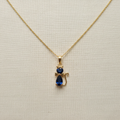 Blue Cat CZ Pendant