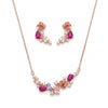 Floral Multi-Stone Necklace Set