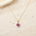 Red Heart CZ Pendant