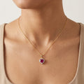Red Heart CZ Pendant