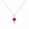 Red Heart CZ Pendant