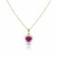 Red Heart CZ Pendant
