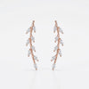 Leaf Drop Earrings - Rose Gold