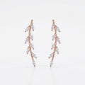 Leaf Drop Earrings - Rose Gold