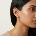Leaf Drop Earrings - Rose Gold