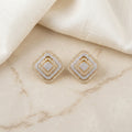 Geometric Square Stud Earrings