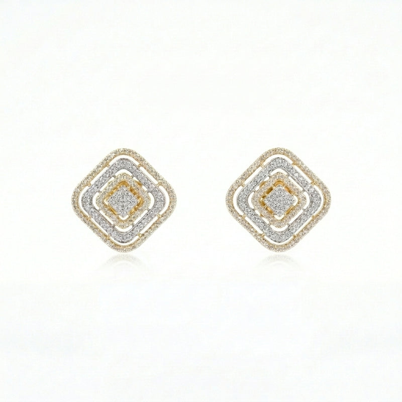 Geometric Square Stud Earrings