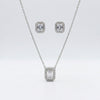 Emerald Cut Pendant Set