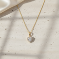 White Heart Halo Pendant