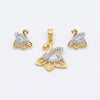Swan CZ Pendant Set