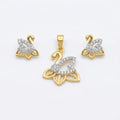 Swan CZ Pendant Set