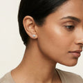Celestia Glow Silver Stud Earrings