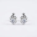 Royal Swan Silver Stud Earrings