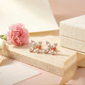 Rose Flutter Silver Stud Earrings