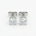 Celestia Glow Silver Stud Earrings