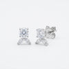 Luna Bloom Silver Stud Earrings